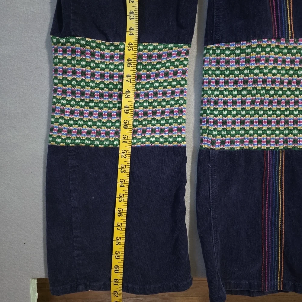 Modcloth Womens Rainbow With Me Corduroy Denim Overalls Size 8